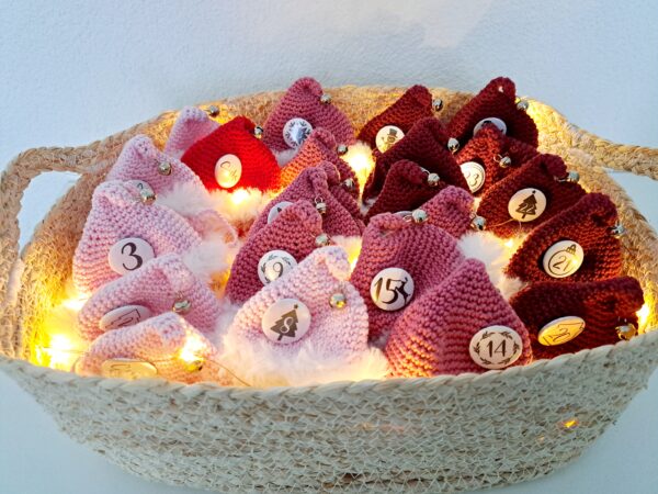 Adventskalender "Mützchen" rosa – Bild 4