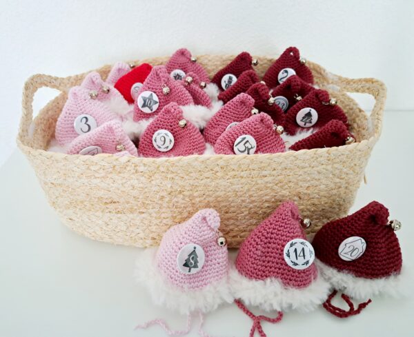 Adventskalender "Mützchen" rosa