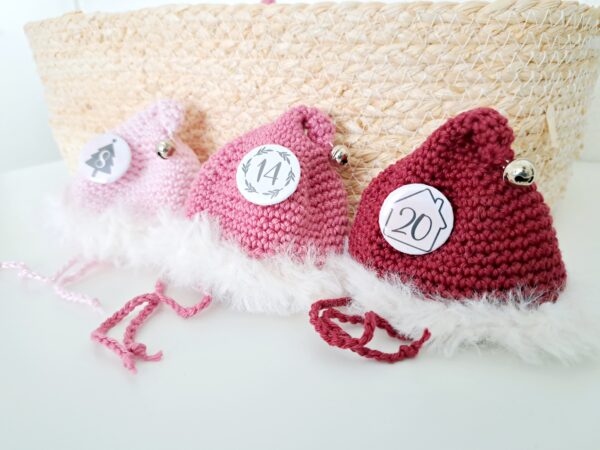 Adventskalender "Mützchen" rosa – Bild 3