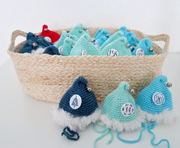 Adventskalender "Mützchen" blau